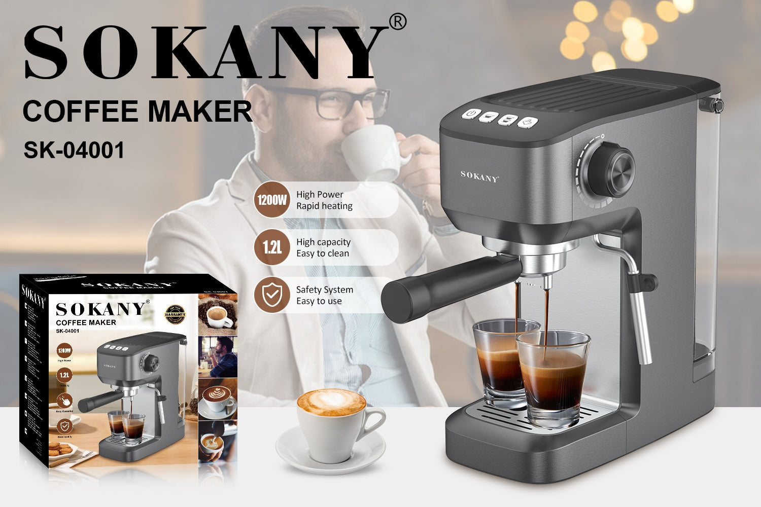 Sokany coffee store maker